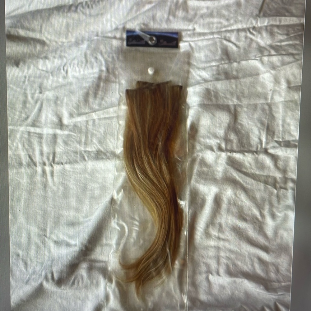 Blonde Streaked Clip In Hair Sections